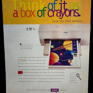 Epson Stylus Color 500 Printer Vintage Print Ad 1996 Computing IT Color Pak